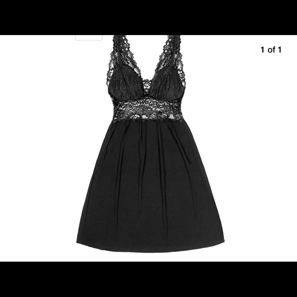 Sexy Lace Lingerie Nightshirt In Cotton